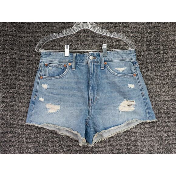 Madewell Pants - Madewell Shorts Womens 30 (Tag 27) Blue Jean Relaxed Denim Shorts Distressed NWT